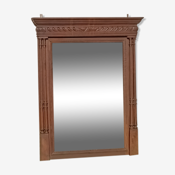 Solid wood trumeau mirror