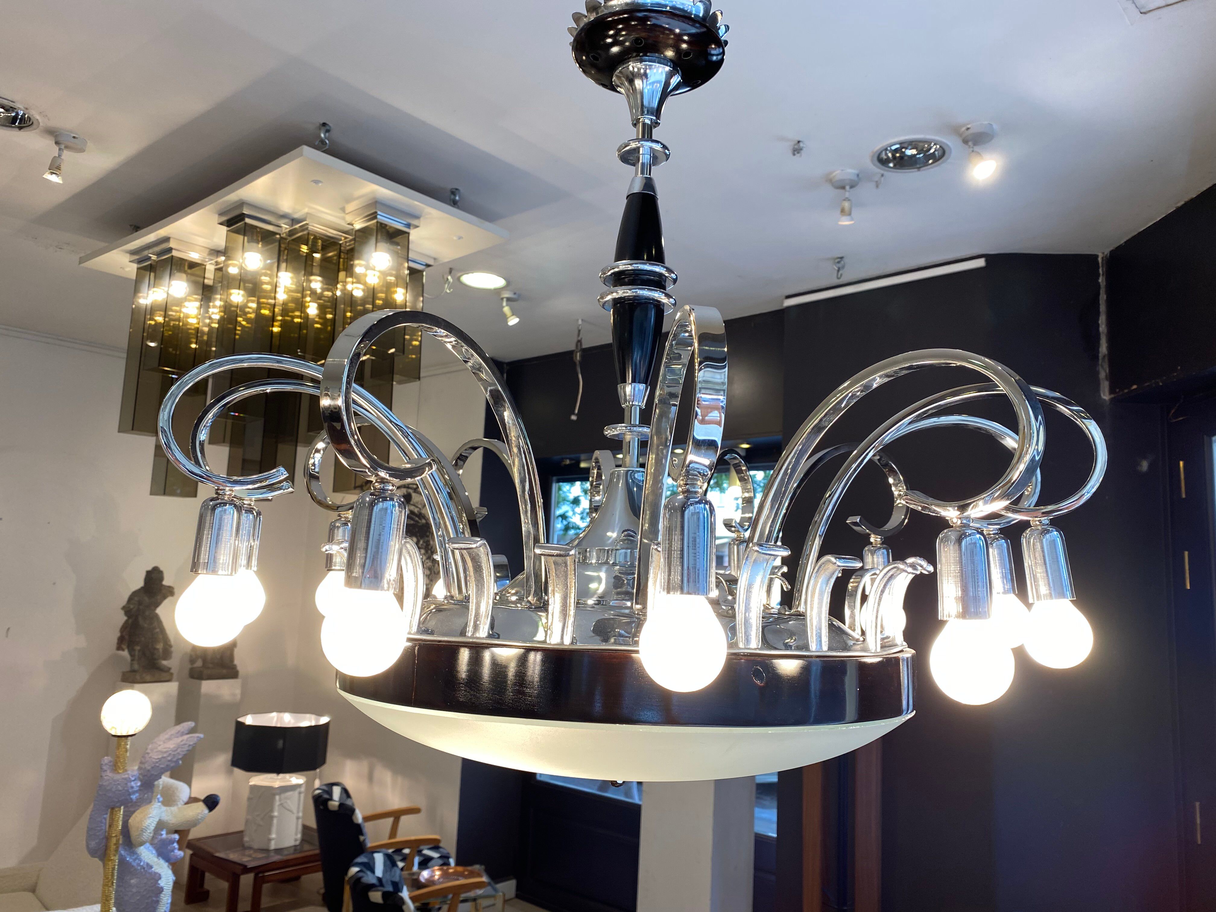 Pair of Art Deco Chandeliers