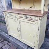 Buffet double patine  jaune tendre
