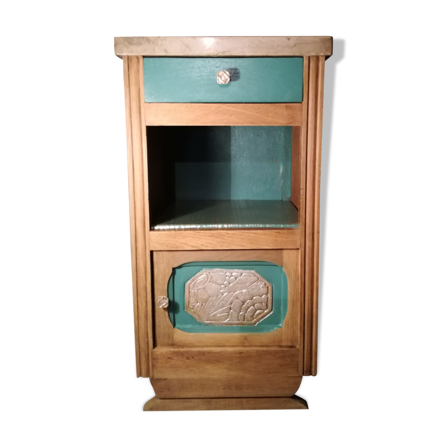 Renovated wood bedside