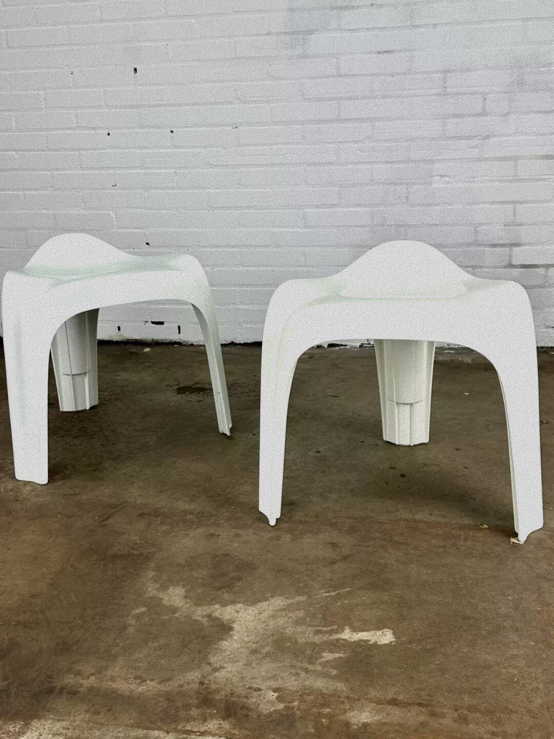 White Casalino stools, Casala — Alexander Begge