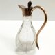 Vintage Brass and Murano Glass Liqueur Decanter or Whiskey Noggin, Italy