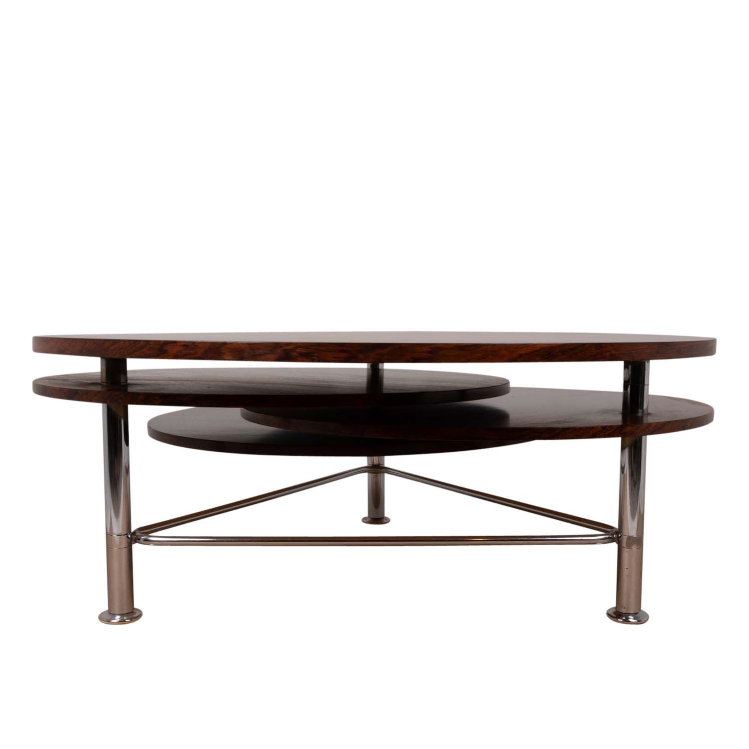 Coffee table with four rosewood tops, 1970s