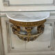 Console en bois sculpté de style Louis XVI vers 1900
