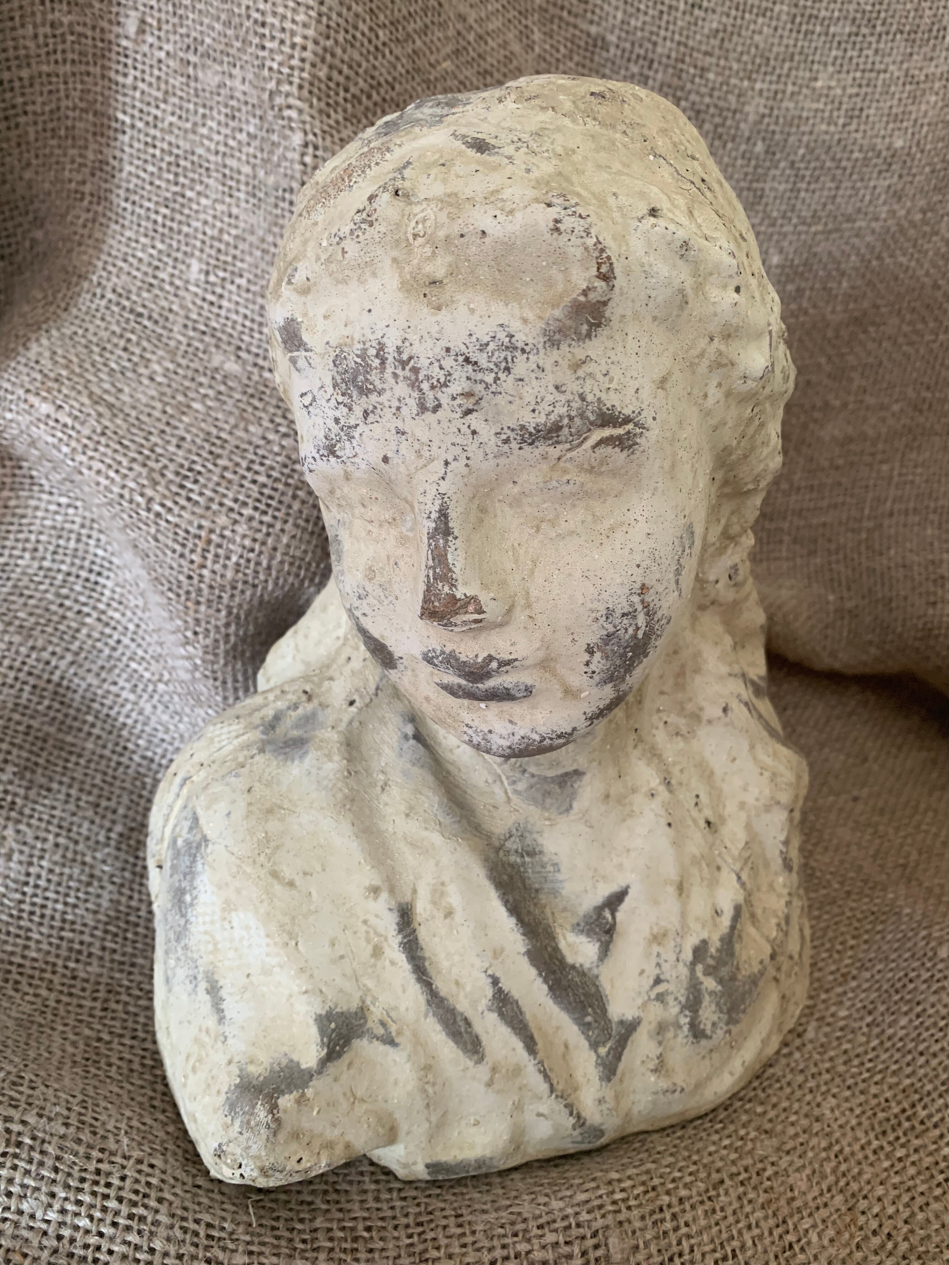 Bust woman plaster