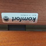 Leather and teak footrest Arne Wahl Iversen, Denmark 1960