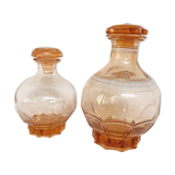 Set of 2 pink decanters