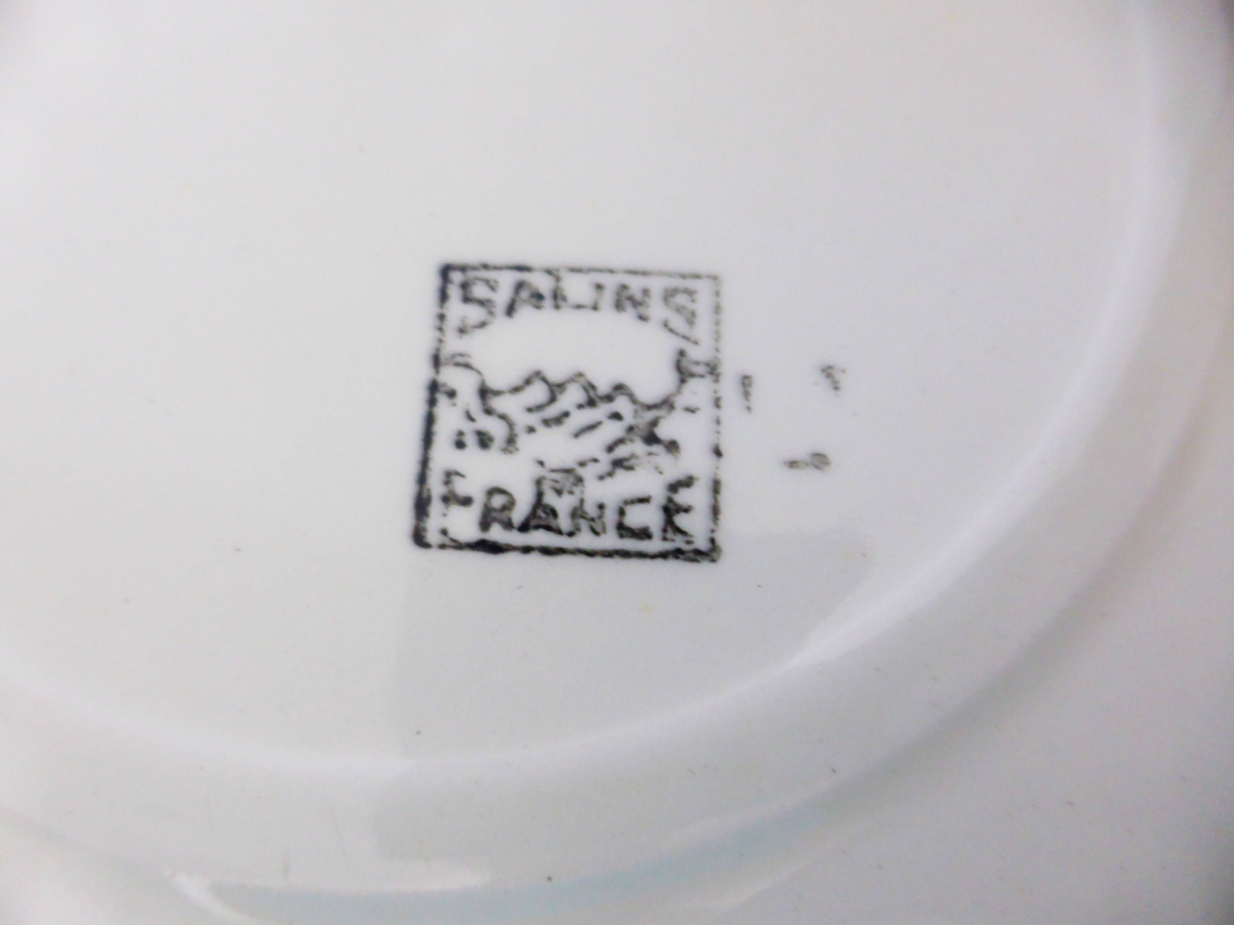 Set of 4 vintage dinner plates from the Salins factory 210636