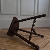 Tabouret tripode brutaliste dans le goût de Charles Dudouyt