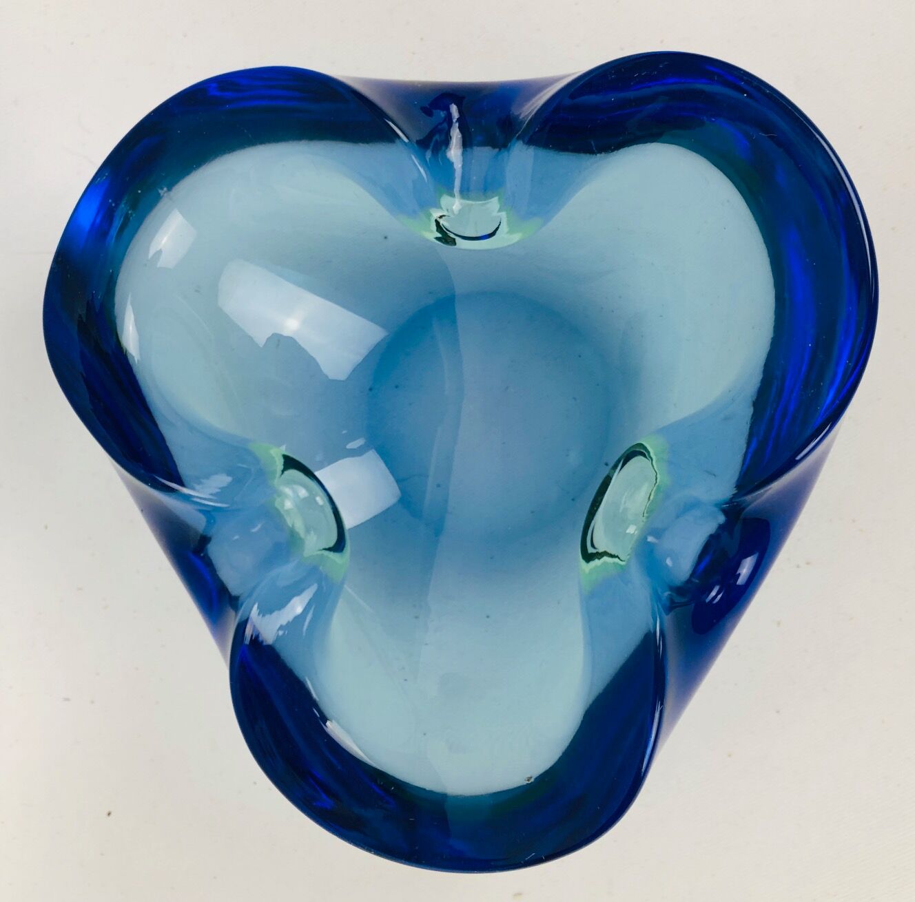 Murano's polished glass vintage ashtray, 1960