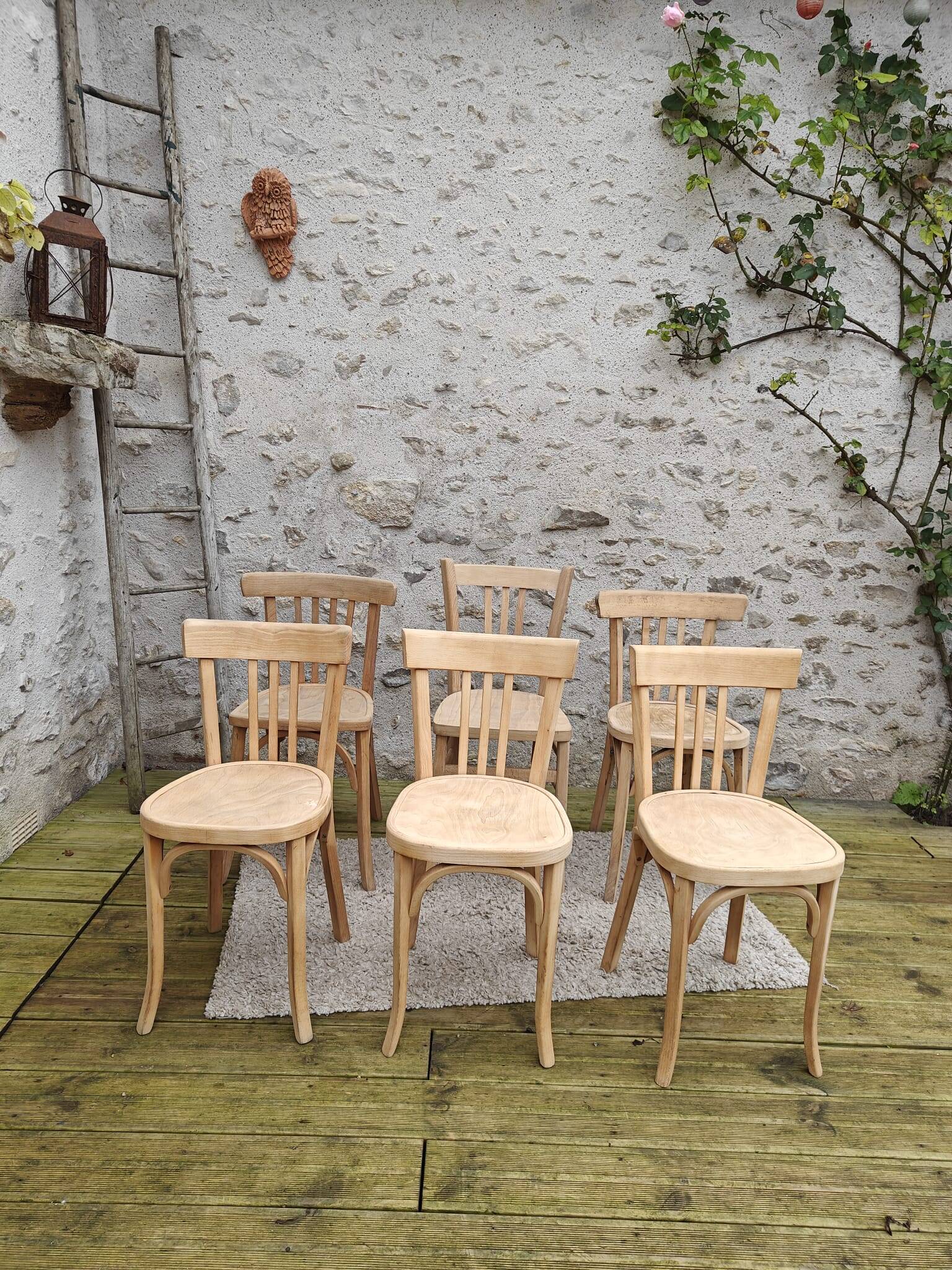 antique sandblasted bistro chairs