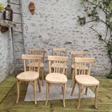 chaises bistrot anciennes sablées