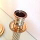 Pair of empire style brass candlesticks