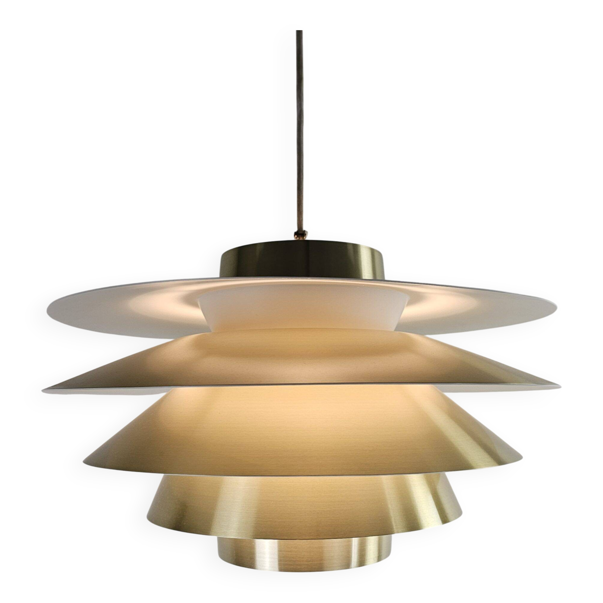 Suspension en laiton Verona Sven Middelboe Nordisk Solar Danemark, années 1970
