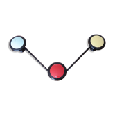 Porte manteau en bakélite 3 patères couleur années 50 60
