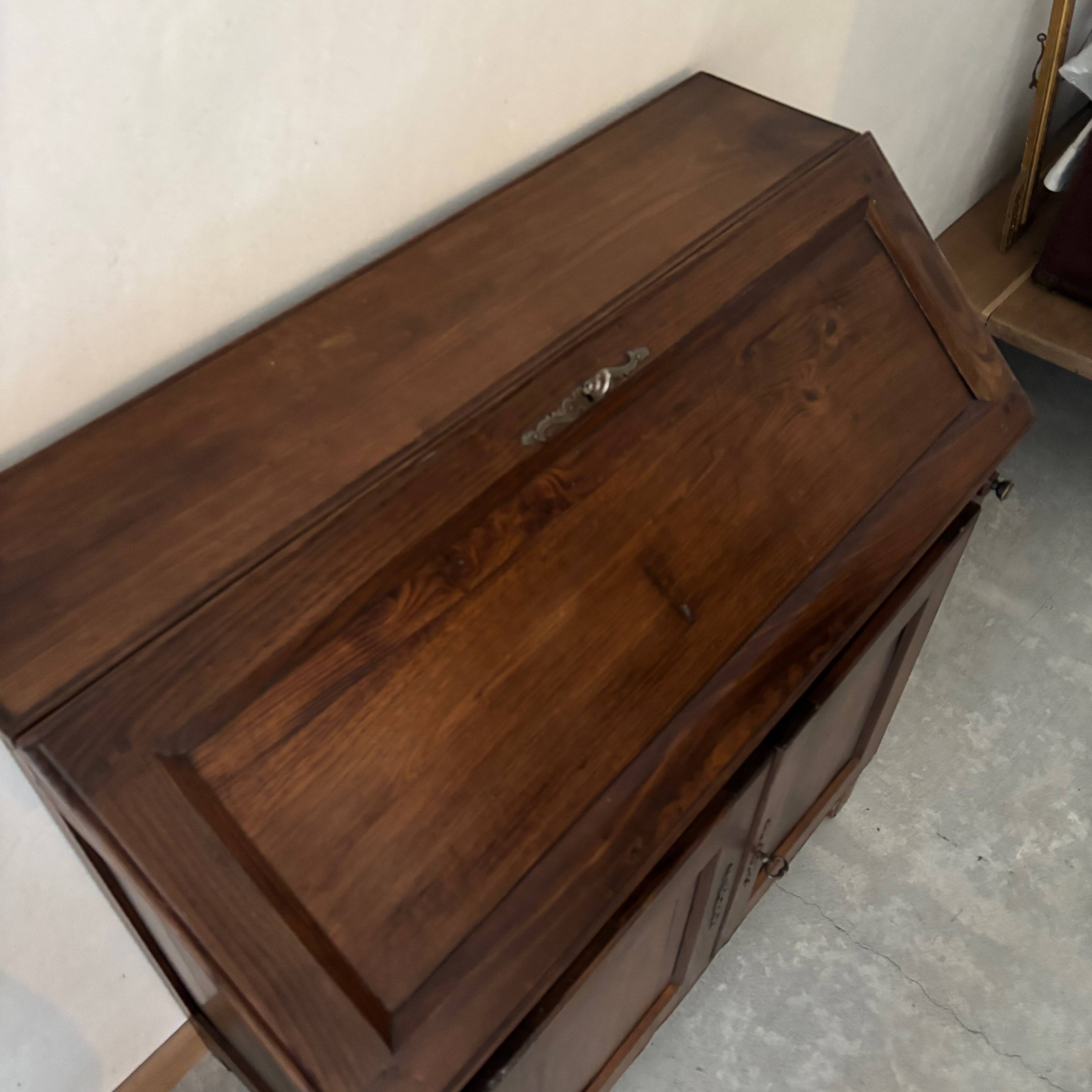 Wooden folding secretary