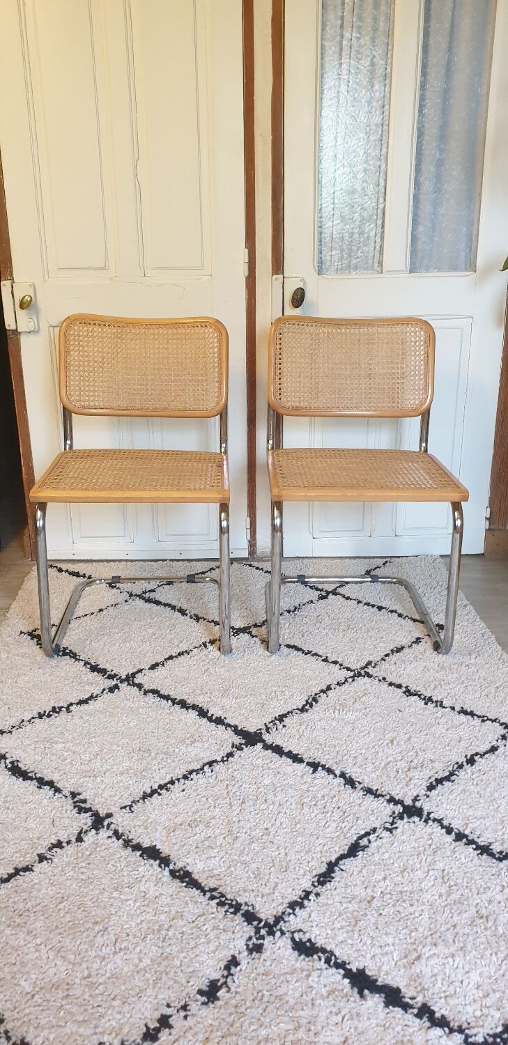 Pair of Cesca B32 Breuer chairs