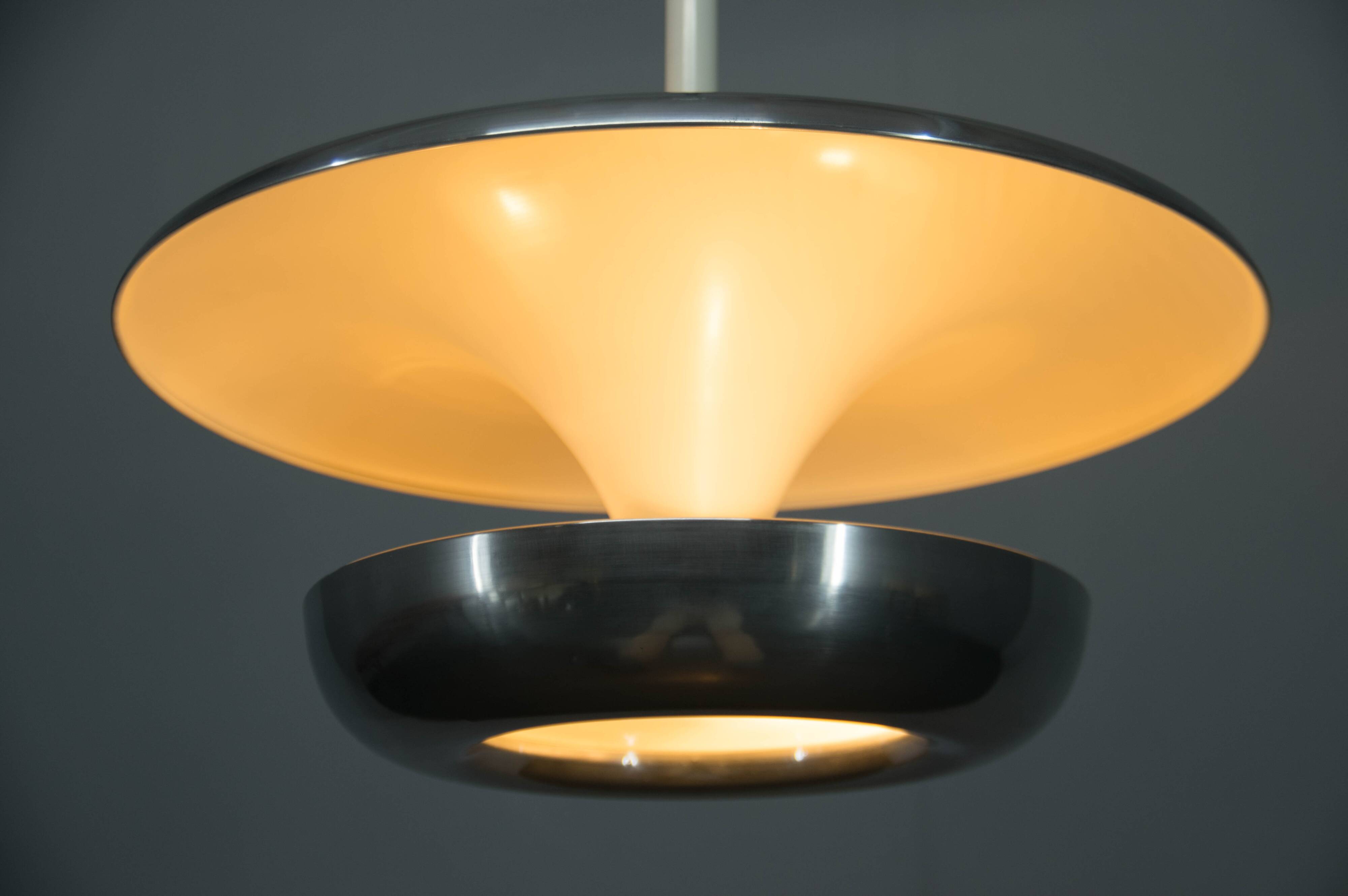 Large Bauhaus Chandelier by IAS, 1920s, Restored