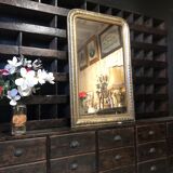 Gilded Louis Philippe mirror with decoration 120x77