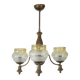 Vintage Pendant Light / Copper Rustic Hanging Lamp / Colonial Chandelier