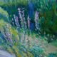 Mediterranean Garden – Original signed painting, bright landscape with a view