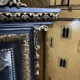 Mirror period Napoleon III blackened wood