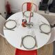 6 unalterable porcelain plates from Salins-les-Bains (Jura, France)