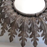 Miroir soleil en fer oxydé 54cm