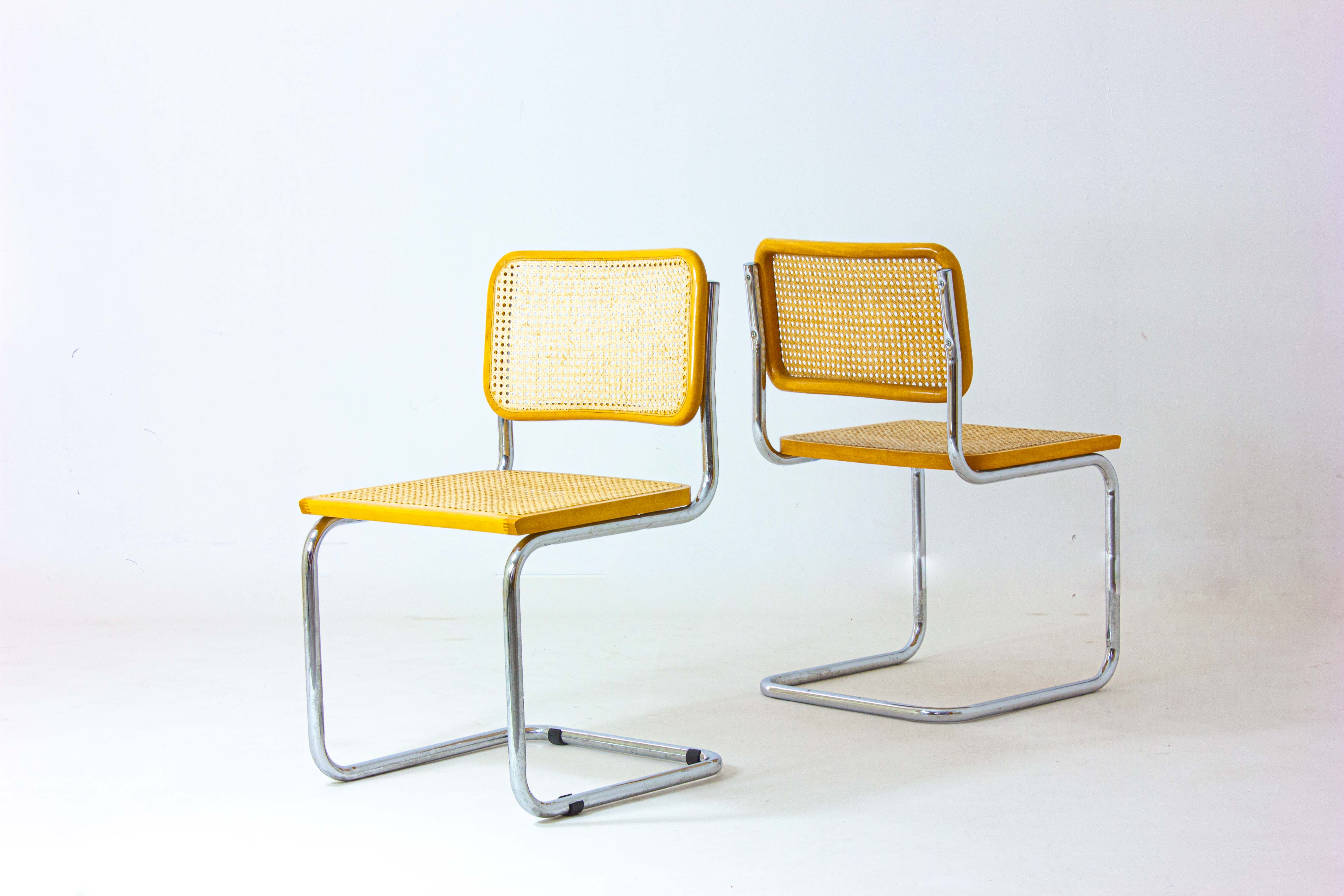 Set of 10 Breuer s32 chair, Italy 1970s