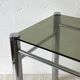 Vintage 70's chrome and smoked glass side table