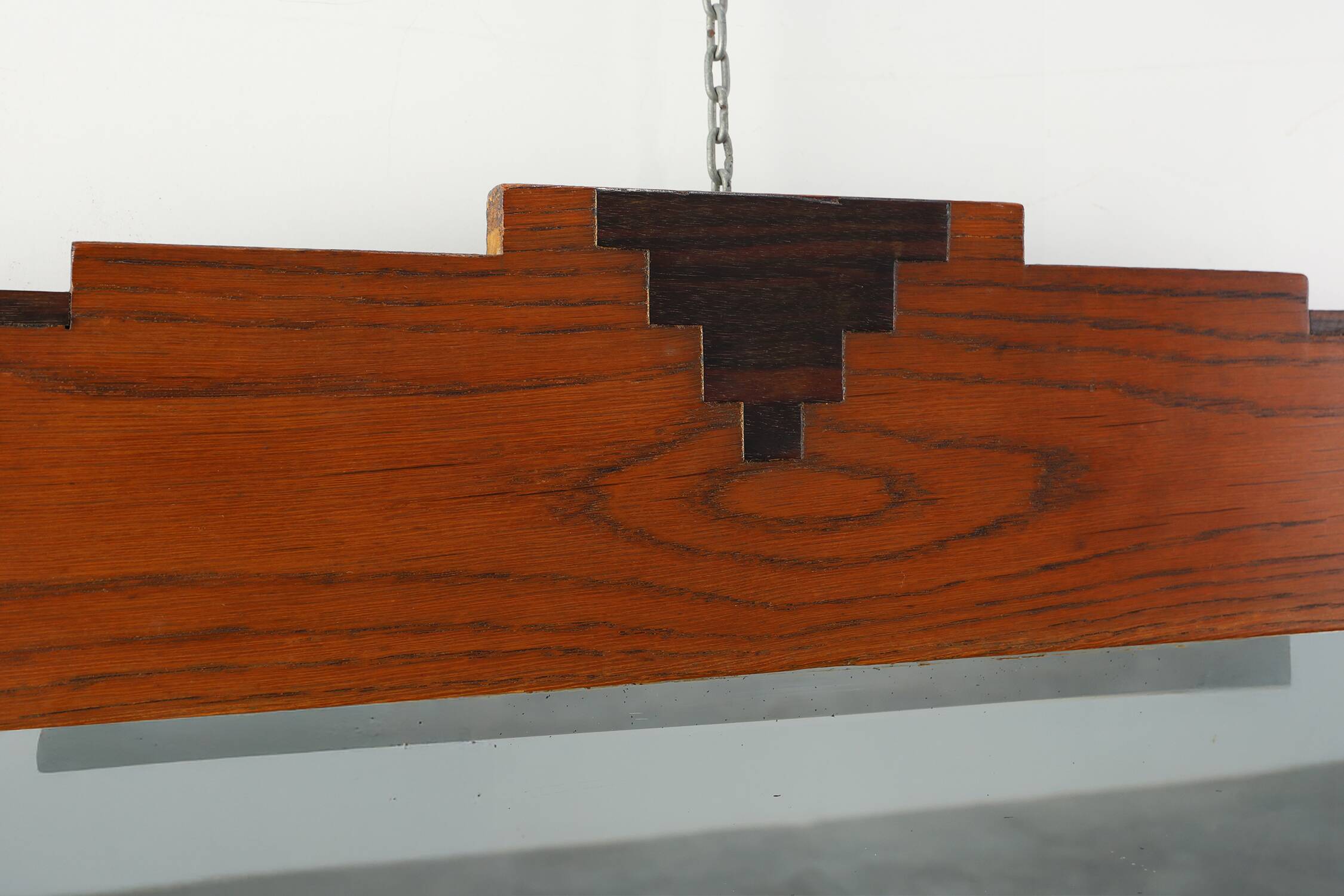 Amsterdam School style solid Oak Mirror, The Netherlands ca. 1915