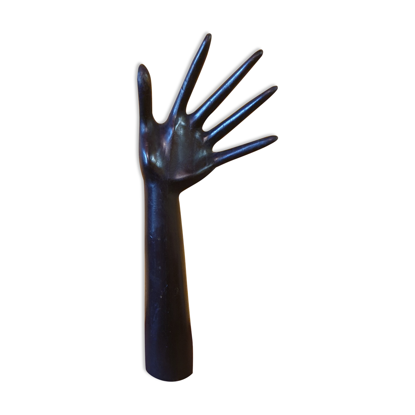 Hand carved in blackened wood, 70s