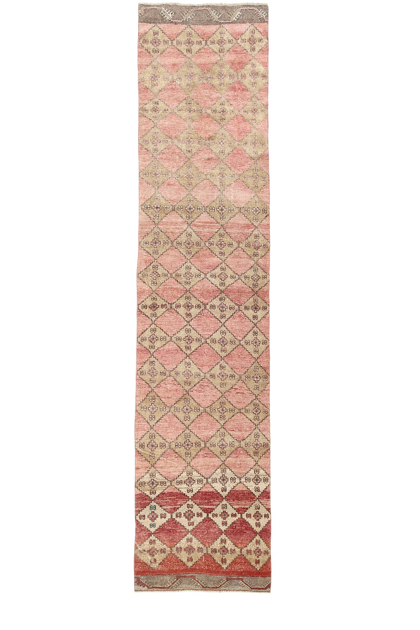 Tapis de course turc vintage 3x12, 85x374Cm