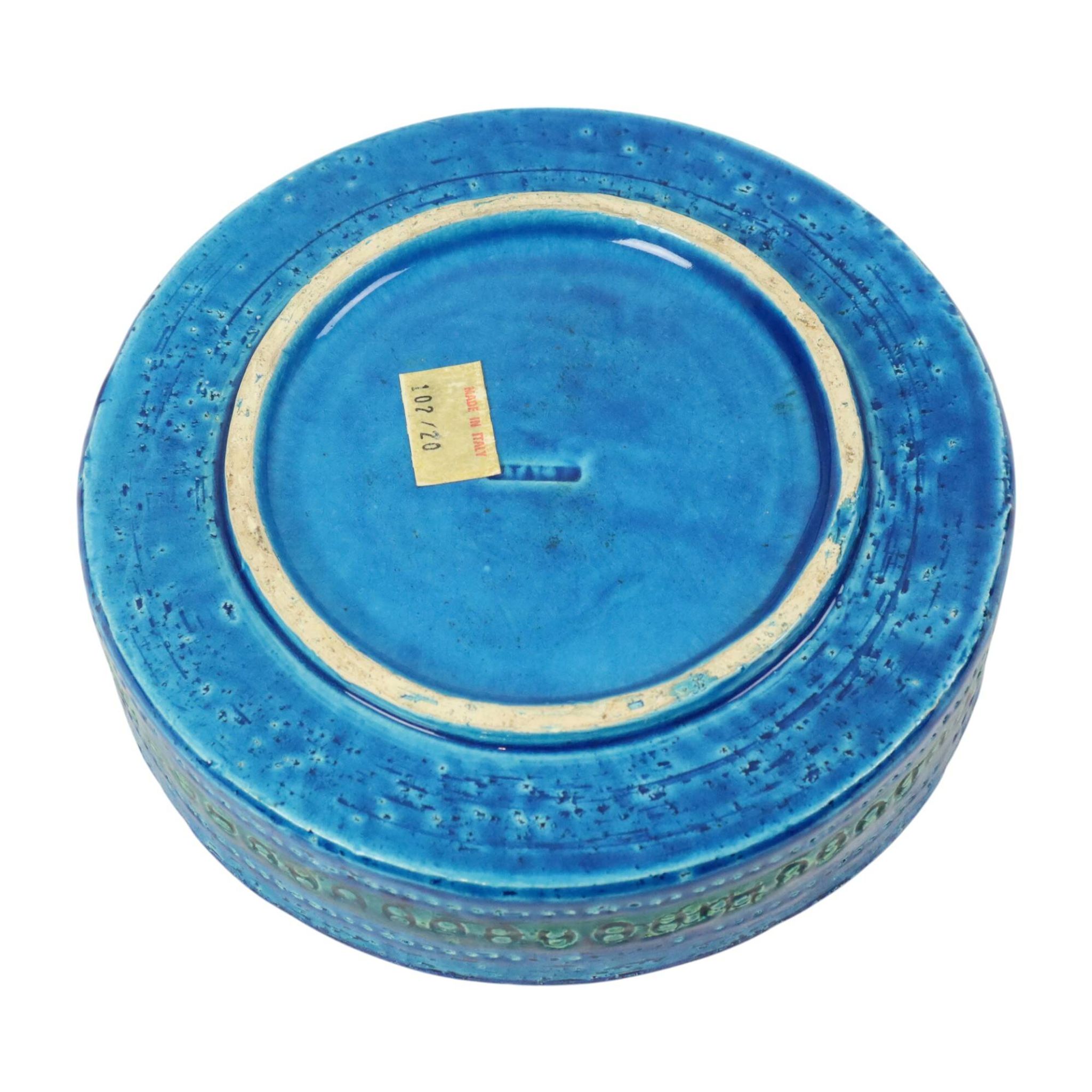 Aldo Londi pour Bitossi Ceramics Cendrier Vide Poche Rimini Bleu