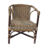 Charming small armchair in rattan and wicker childrens former