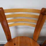 Pine chairs 80s set of 4