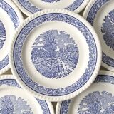 6 vintage country plates