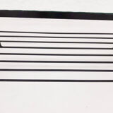 Mid-century modern minimalistic metal and glass coffee table