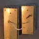 Pair of gilt brass and crystal sconces by Carl Fagerlund for Orrefors, 1960.