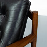 Midcentury leather lounge sofa 1960s