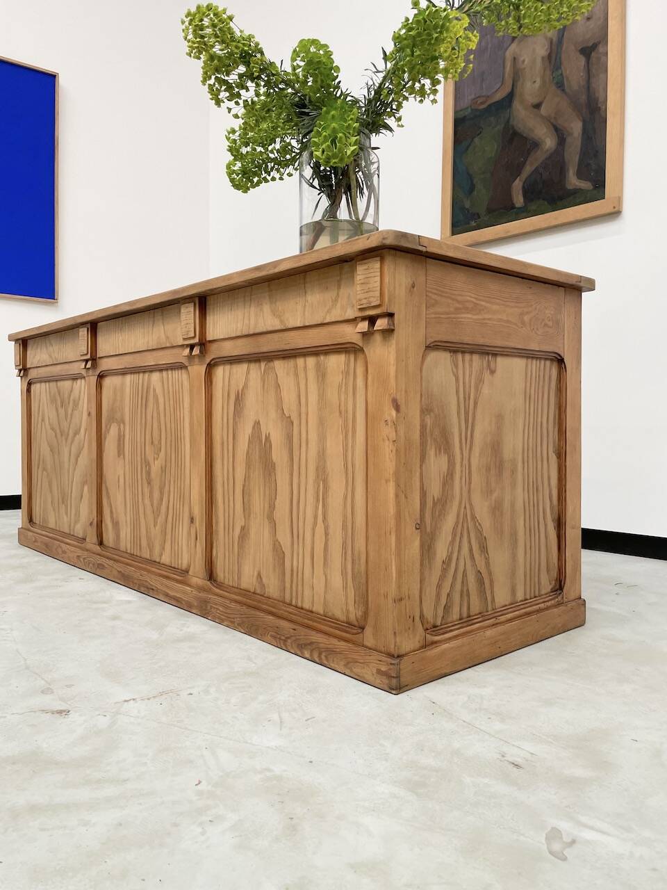 2m central island pine counter