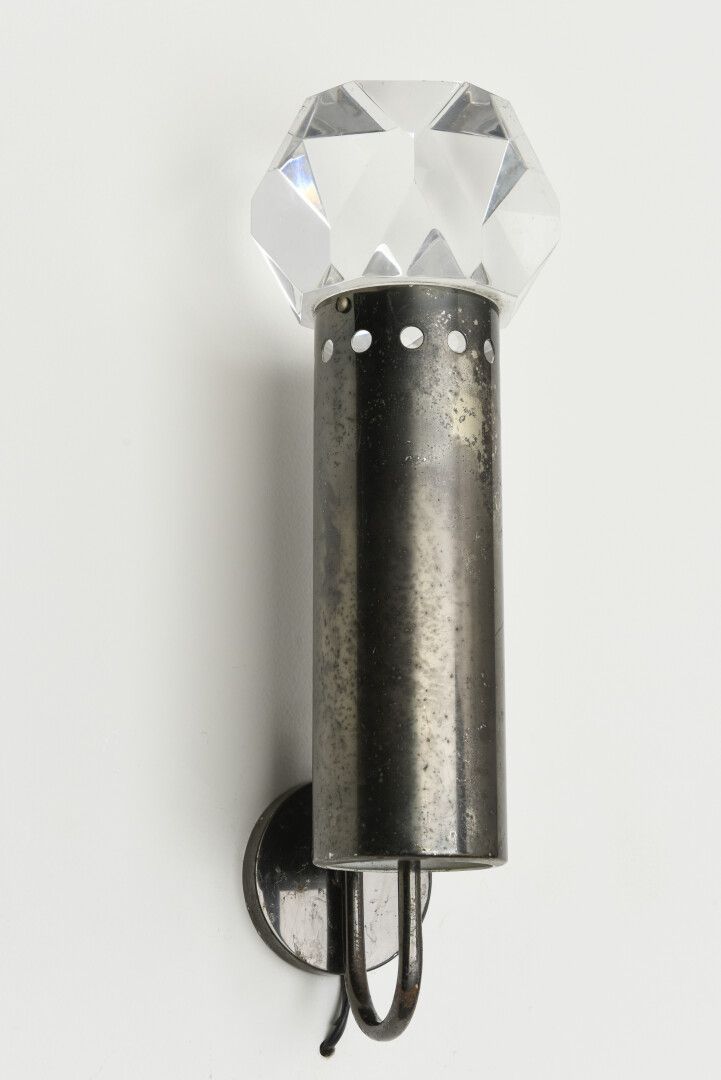 Pair of Scoolari 1970 steel wall lamps