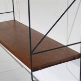 Large teak string shelf 1960