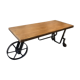 Table basse bois industriel métal loft chêne déco