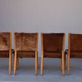 Von bode series of 4 chairs Steiner Edition Colt leather