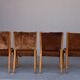 Série de 4 chaises Von Bode édition Steiner cuir de poulain