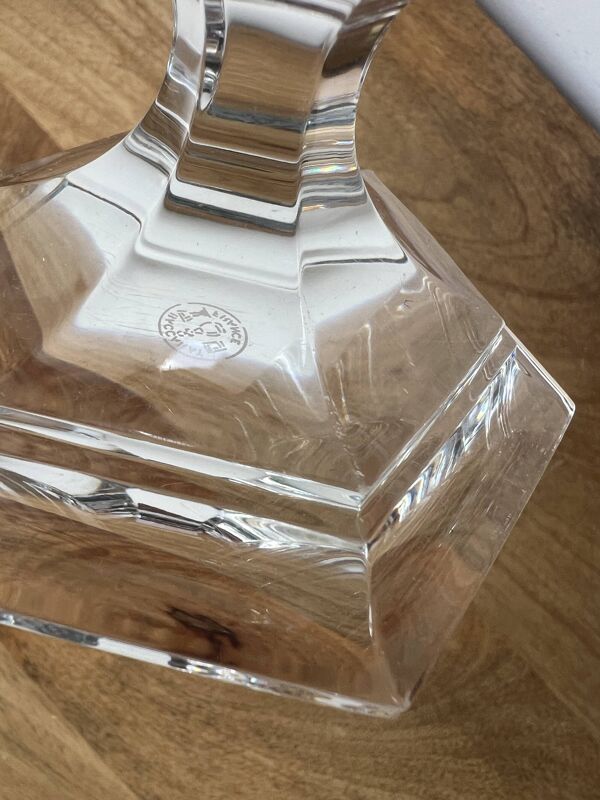 Paire de bougeoirs Baccarat en cristal taillé – Signés Baccarat France – 18