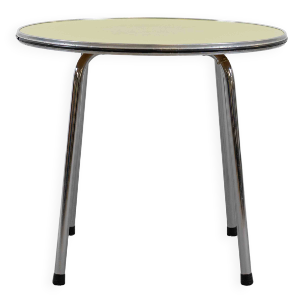 Table d'appoint en tube d'acier Bauhaus vintage