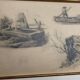 Dessin d’étude original à la mine de plomb signé daté 1844