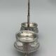 Saliere pepper metal silver Louis XV-XVl style rich ornamentation